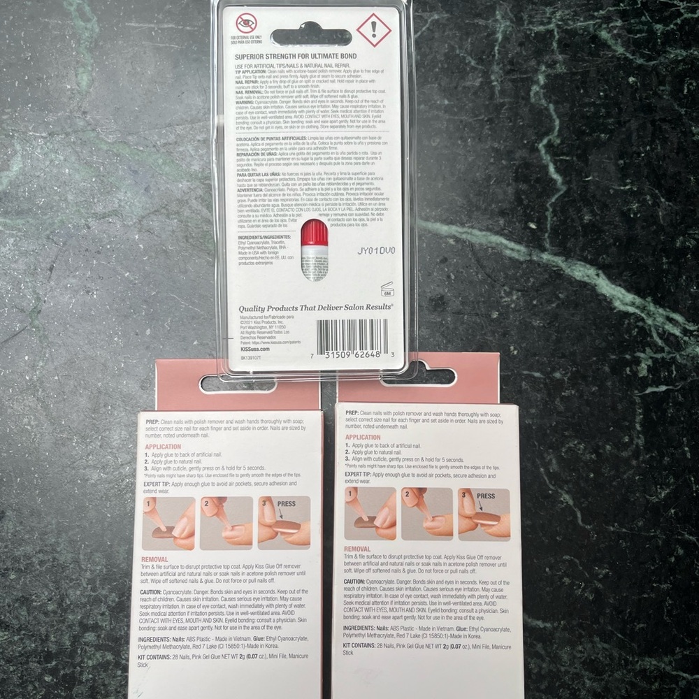 Kiss Superior Strength Nail Glue Set - Picture 2 of 8